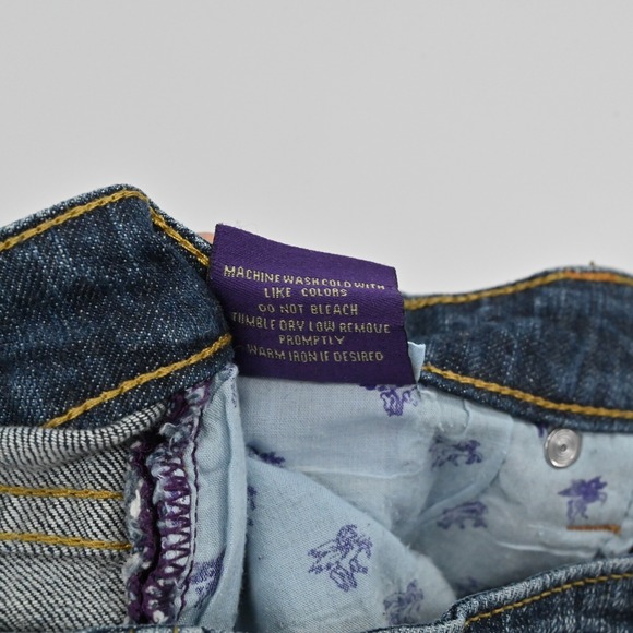 Vtg Y2k VGS Womens Jeans Size 8 Dark Wash Mid‎ Rise Slim Straight Leg Stretch - Picture 9 of 13